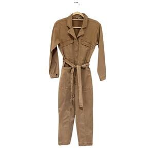 Alex Mill Khaki Long Sleeve Jumpsuit/ Romper Size Small